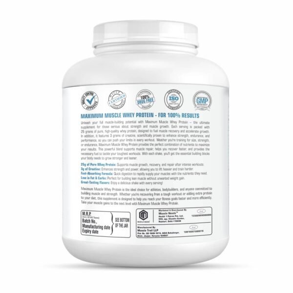 Muscle Needs™ MAXIMUM MUSCLE WHEY PROTEIN - Image 6