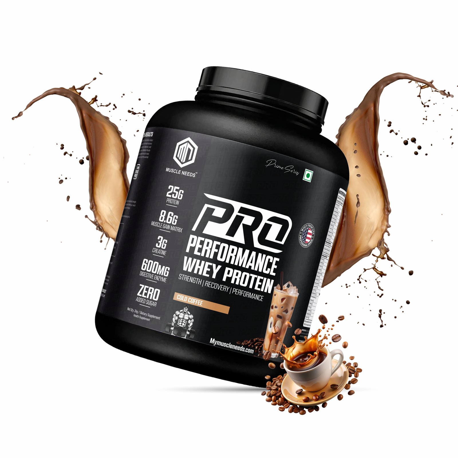 Pro Performance Whey Protein Prime Series - 2kg - Cold Coffee