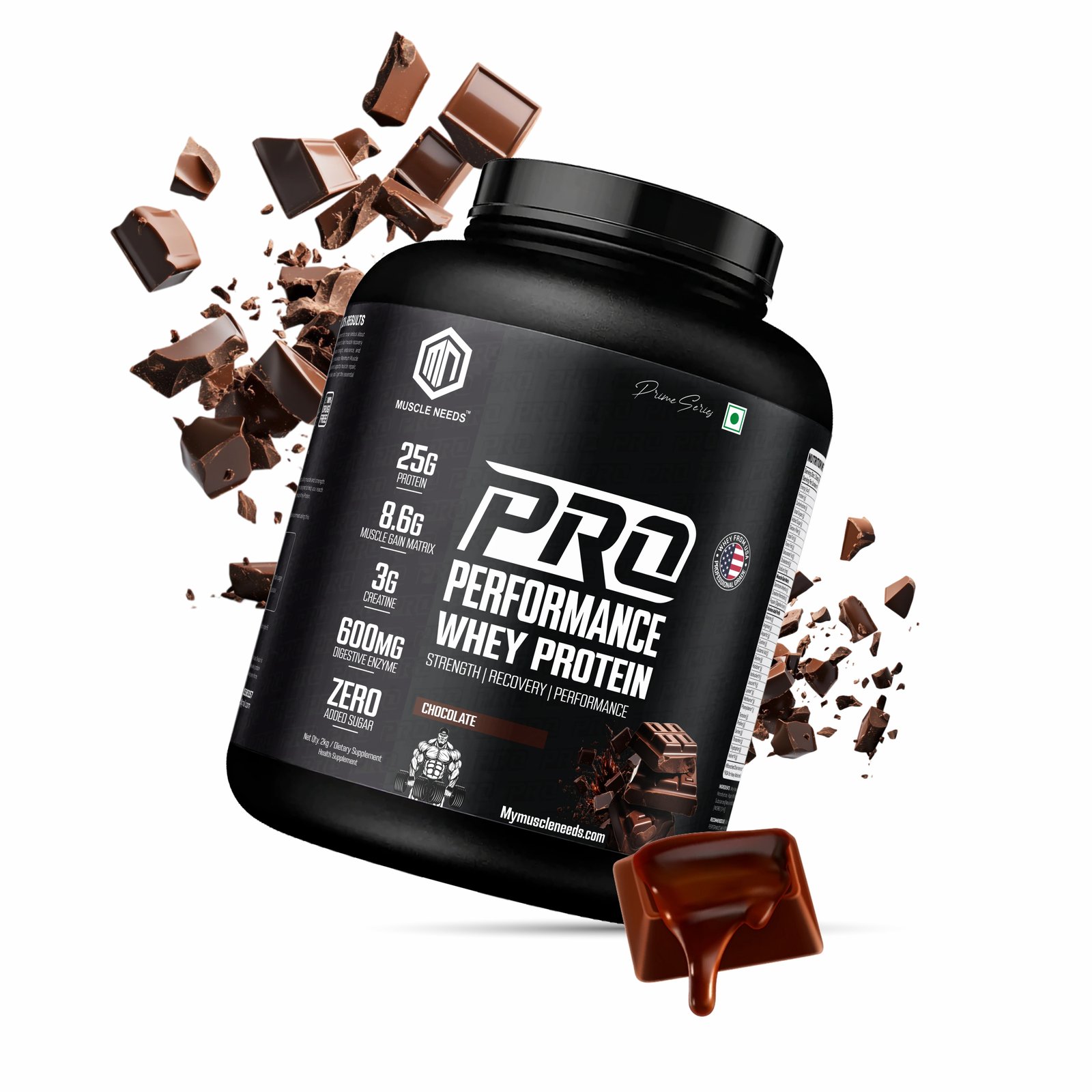 Pro Performance Whey Protein Prime Series - 2kg - Chocolate